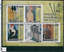 M005 Sao Tome e Principe - ERRORE = FOGLIO ERRATO: Modigliani, ARTE, DIPINTI
