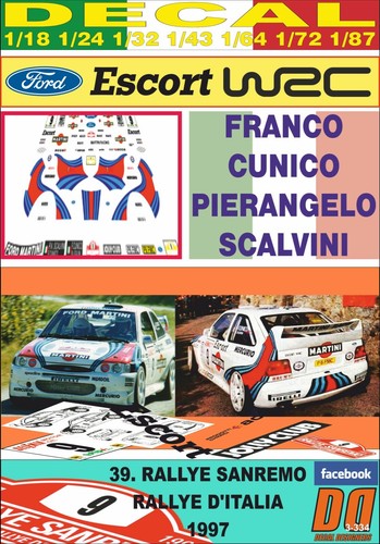 Decal ford escort - ford, wrc