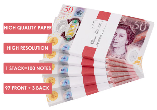 Gbp replica money 100 - £50,