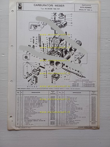Weber carburatore dcoe - carburatore, 40