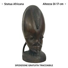 STATUA 17cm • Intagliata A Mano In Legno Ebano Africana Scultura Etnica Di Donna