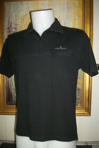 Polo coton épais noir poche