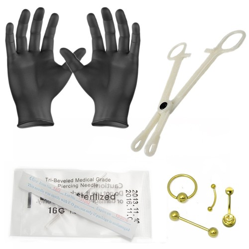 Kit piercing corpo titanio - kit,