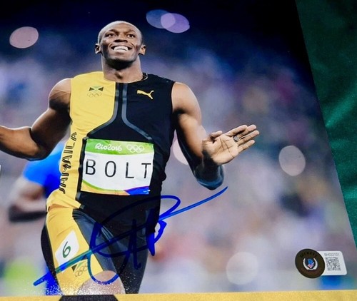 Usain bolt foto firmata 8x10 - foto,