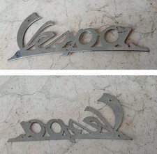 TARGHETTA SCRITTA SCUDO ANTERIORE VESPA 98 FARO BASSO STRUZZO E COMPATIBILI