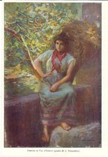 Stampa antica CONTADINA DELLA