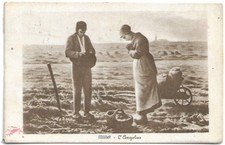 CARTOLINA DAL QUADRO DI MILLET - L'ANGELUS  viaggiata 1917