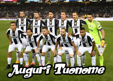 Cialda JUVENTUS SQUADRA con NOME Decorazione Torta Ostia o Zucchero Pasticceria