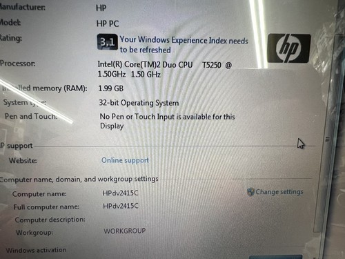 Pavilion dv6000 computer - hp,