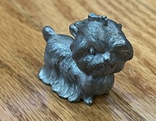 Statuina metallo cane cucciolo