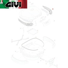 COPPIA CATADIOTTRI Z696R LATERALI PER BAULETTO MAXIA E55  GIVI rossi