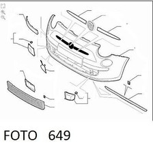 735456793 PARAURTI ANTERIORE PRIMER C/MOD FIAT 500 312 LOUNGE SS DIESEL 07-15 OR