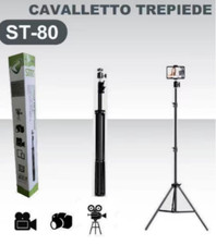 CAVALLETTO TREPPIEDE PROFESSIONALE MACCHINETTA FOTOGRAFICA VIDEOCAMERA TELEFONO