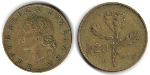 Italia lire 1958 - italia,