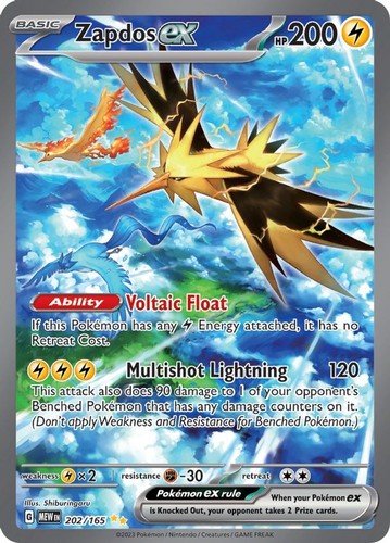 Zapdos 202 165 pokemon - ex,