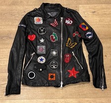 Giacca di pelle donna biker /