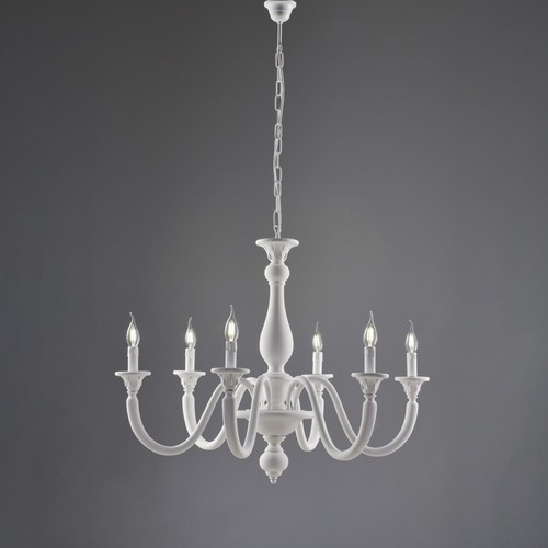 Lampadario legno bianco - legno,