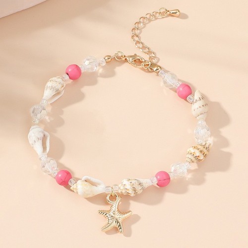 Bracciale perline bianche con
