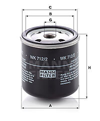712 mann filter filtro - wk,