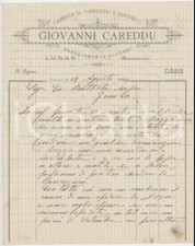 1894 SARDEGNA LURAS (SS) Lettera ditta Giovanni CAREDDU per vendita di sughero