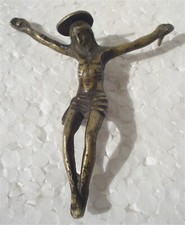 GESU’ CRISTO BRONZO DORATO RINASCIMENTALE STATUA CROCEFISSO SCULTURA RARA /103