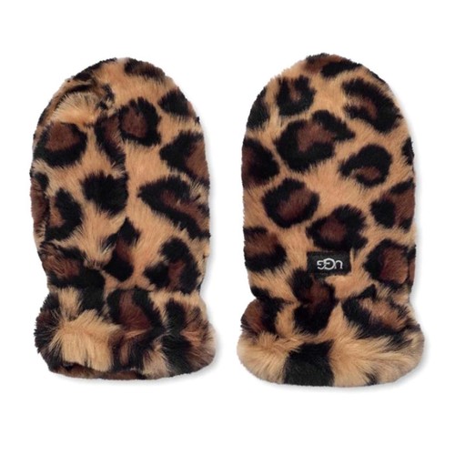 Faux fur mitten guanti - faux,