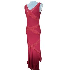 Abito vintage in seta caché con perline taglia 4