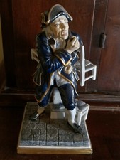 PORCELLANA CERAMICA FABRIS BASSANO STATUA SEGGIOLAIO scultura