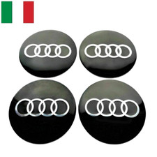 4 Coprimozzo Adesivi  per AUDI 56 mm A1 A3 A4 A6 Q5 Q7 Fregi Borchie Cerchi Lega