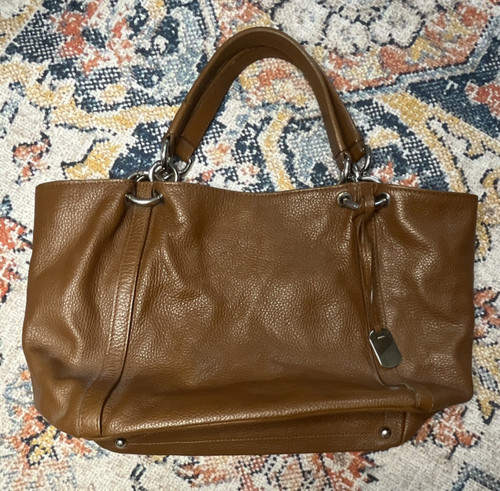 Furla brown pebbled logo - brown,