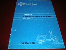PIAGGIO CATALOGO PARTI RICAMBIO "VARIANTE VESPA 50N ,1989 ITALIANO -USATO