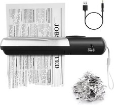 Portable Mini USB Shredder - Strip Cut for Home & Office Use, Multifunctional
