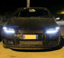 FARI FIAT STILO DAYLINE DRL R87 DEVIL EYES NERI O CROMO A LED (SOLO 3 PORTE)