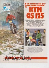 advertising Pubblicità -TEST MOTO KTM GS 125 1976-REGOLARITA  ENDURO  EPOCA