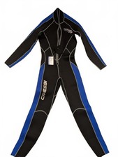 Muta intera Cressi Lido lunga 2 mm in neoprene blu nera con zip uomo XS