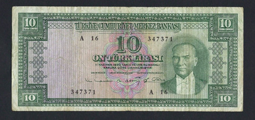 Turchia rara 10 lire - turchia,