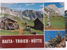 ? Vintage Cartoline baita - troier - hutte dolomiti seceda. san cristina