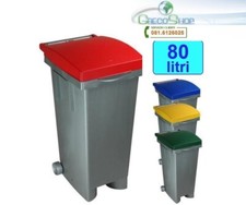 Cassonetto/Pattumiera//Bidone x raccolta rifiuti uso esterno 80lt Grigio/Colori 