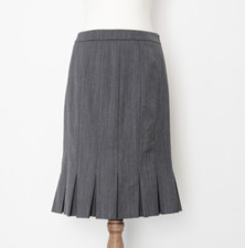 Gonna vintage in lana grigia Marella taglia 42