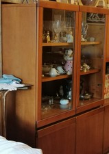 VETRINETTA IN LEGNO E VETRO FIORENZA  Di TITO AGNOLI PER MOLTENI ANNI 70