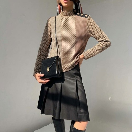 Top zara misto pied poule - top,