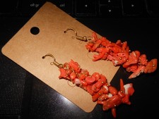 Orecchini grappolo corallo - a,