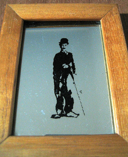 Quadro specchio charlot - specchio,