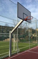 Impianto di basket singolo monopalo completo di canestro e tabellone 1 monopalo 