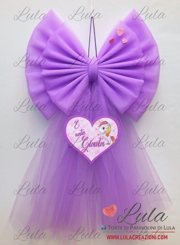 Fiocco nascita tulle - fiocco,