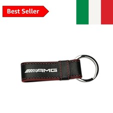 Mercedes-Benz originale portachiavi AMG in pelle e acciaio