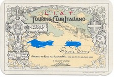 TOURING CLUB ITALIANO (L. I. A. T.) - TESSERA CON MARCA DI CONVALIDA DEL 1915