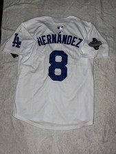 Maglia Kike" Hernandez Dodgers 2025 World Series Championship con patch taglia grande