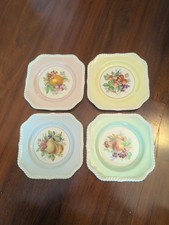 Set 4 piatti frutta quadrati