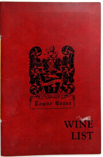 Menù carta vini vintage towne - carta,
